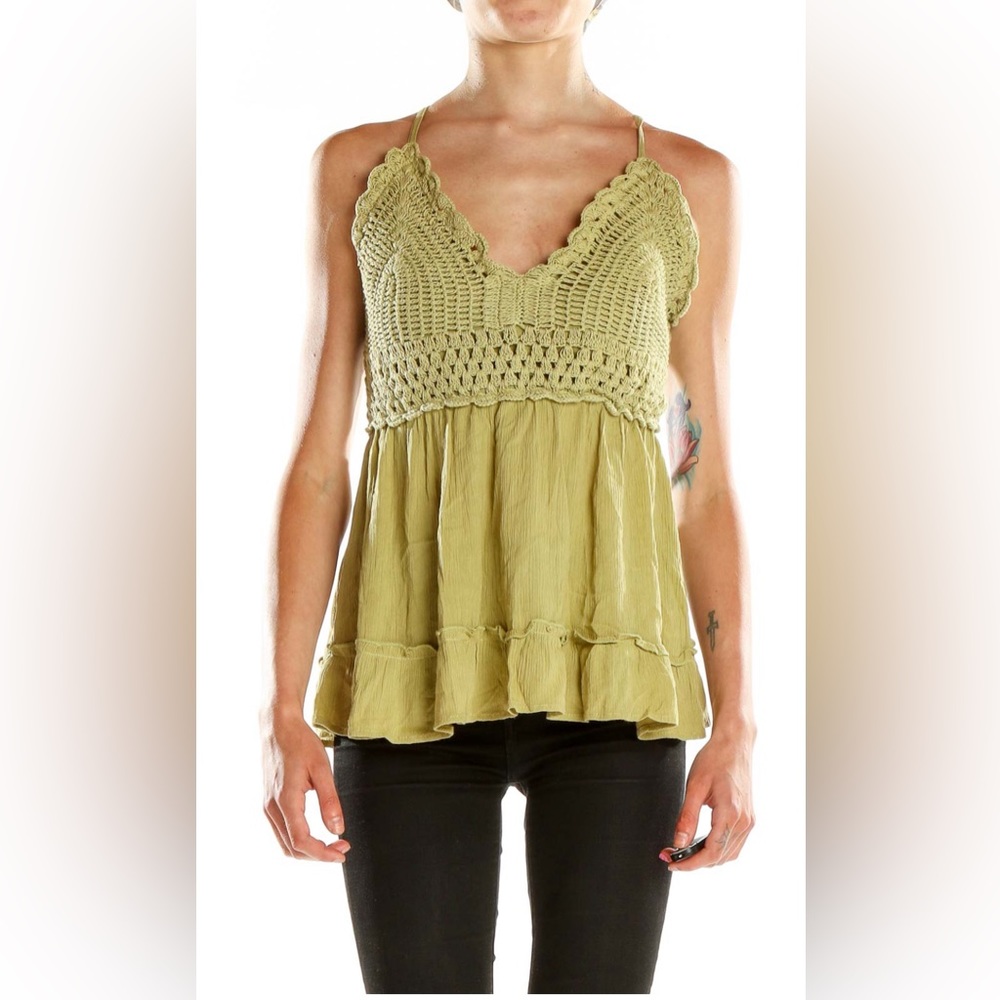 Vintage halter knit Crochet bohemian top
